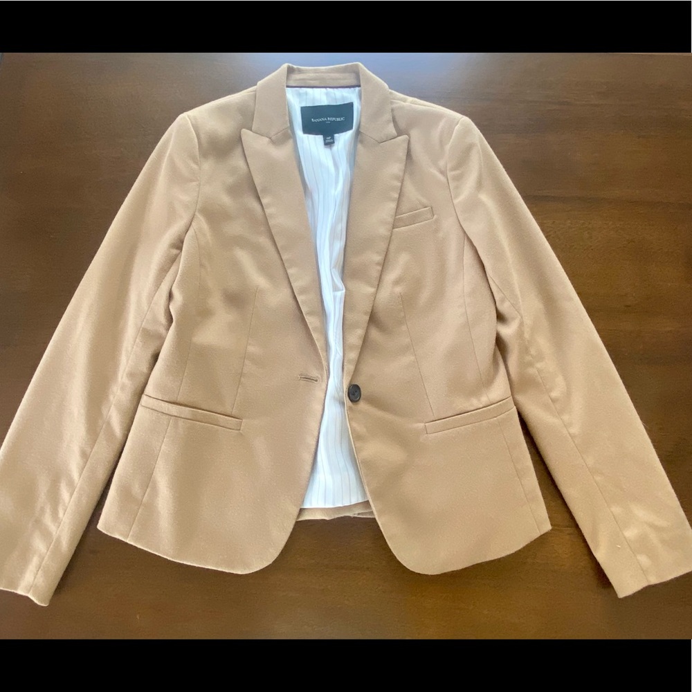 Tan Banana Republic Suit Jacket
